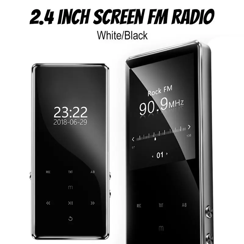 

Mini Bluetooth MP3 MP4 Player External 8GB Touch Screen FM Radio E-book Video Lossless Music HiFi Portable Sport Audio Player