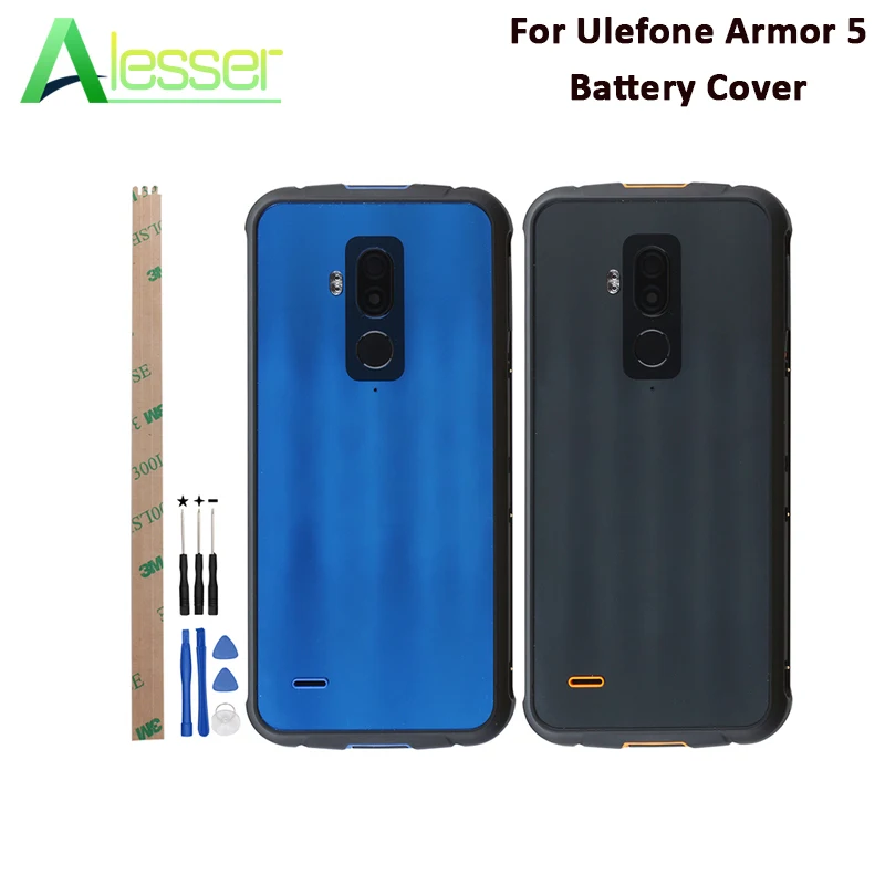 

Alesser For Ulefone Armor 5 Battery Cover Fitted Case 2 Colors 5.85'' Protective For Ulefone Armor 5 Phone Battery Bateria Cover