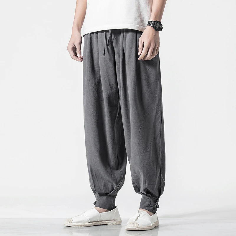 plus size linen harem pants