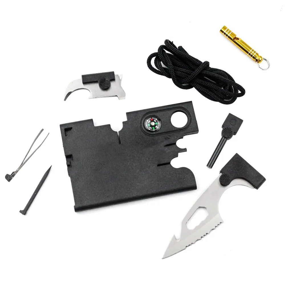 

Mini portable multi-tool credit card 18-in-1 function tool set survival camping The latest styles of fashion simple tools