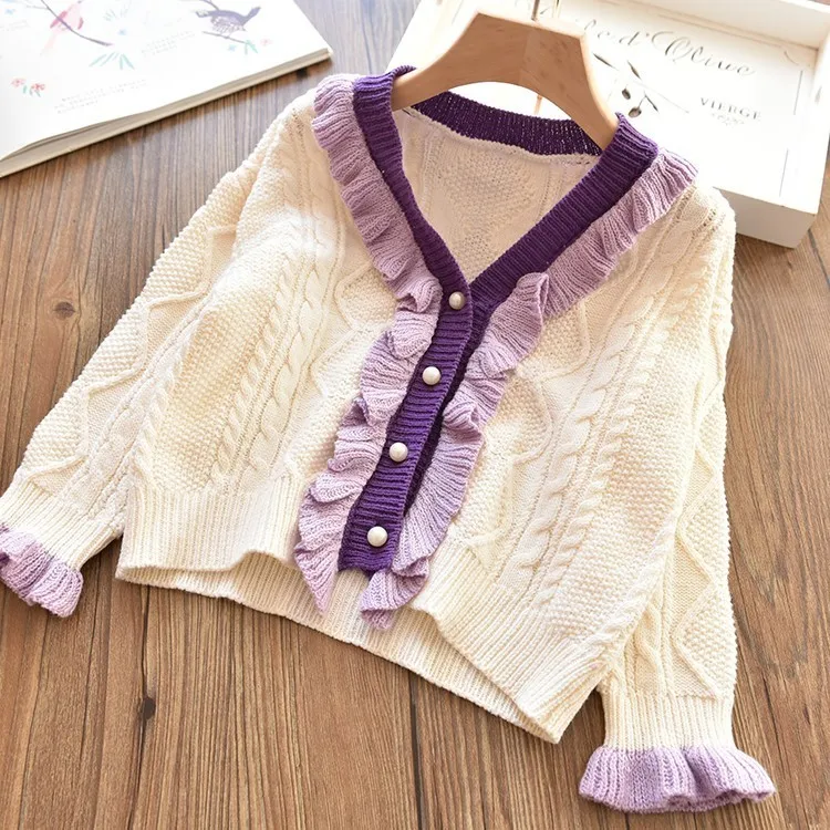 

baby girl cardigan 2019 spring long sleeve ruffles fashion cotton baby cardigan for kids toddler girl sweater boutiques children