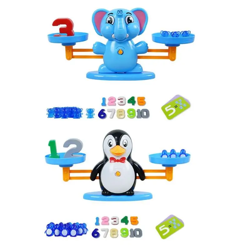 

Math Balancing Scale Number Balance Board Game Animal Figure Learning Education Baby Preschool Toys