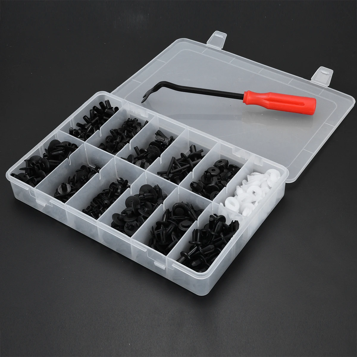 

350PCs/Set Car Push Retainer Pin Rivet Trim Nylon Clips Panel Moulding Assorted Tools Set Fastener Remover Tool Mayitr