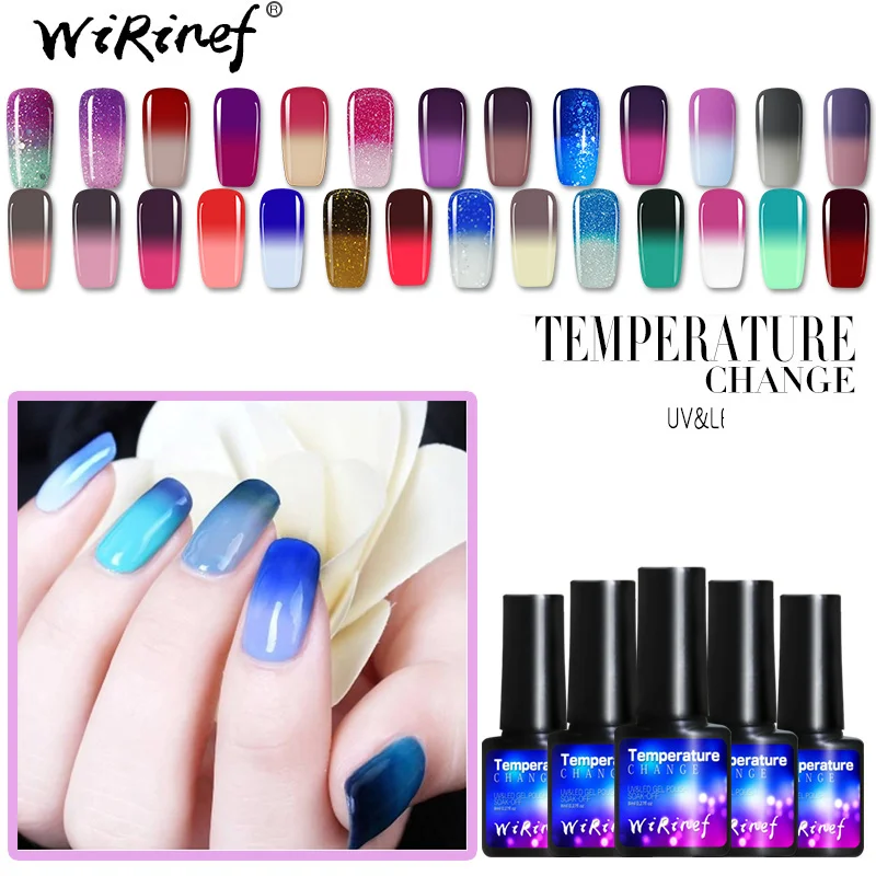 Wirinef Long Lasting Thermo Gel Nail Varnish Temperature Change Color