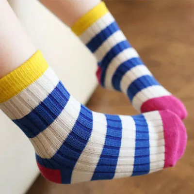 

Explosion models striped mixed color baby cotton girls and boys socks wholesale