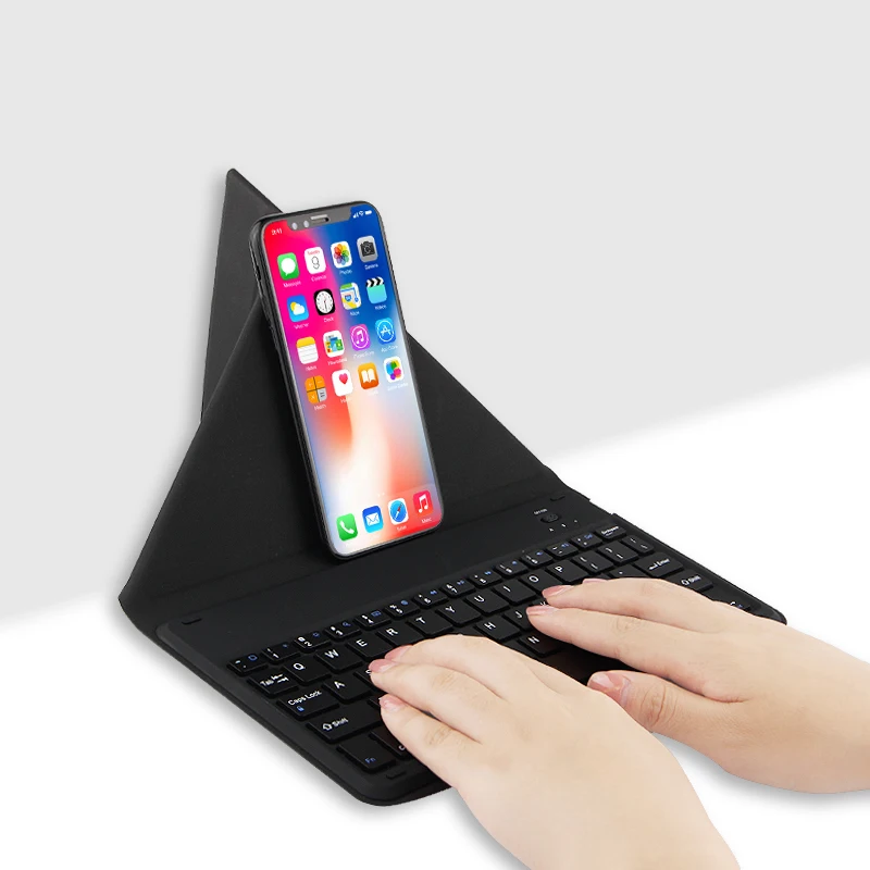Bluetooth клавиатура для iPhone 7 6 6s 8 X Plus 5 XR XS Max 5s SE 5C мобильный телефон Беспроводная