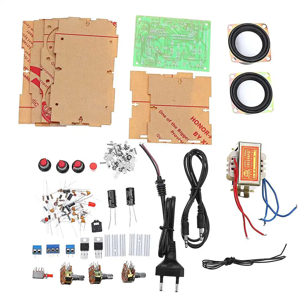 

DIY TDA2030 Mini Dual Audio Amplifier Kit Module With Shell
