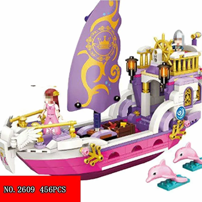 

456pcs City Villa New Plastic Building Block 5-8 Year Girl Assembling Toys Princess House Spelling Insert Castle Model 2609