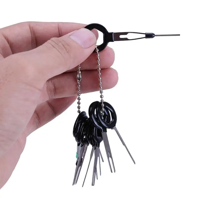 

11pcs/set Auto Car Plug Terminal Extractor Pick Connector Crimp Pin Needle Tool Extractor Kit for Car Plug Repair Removal Tools
