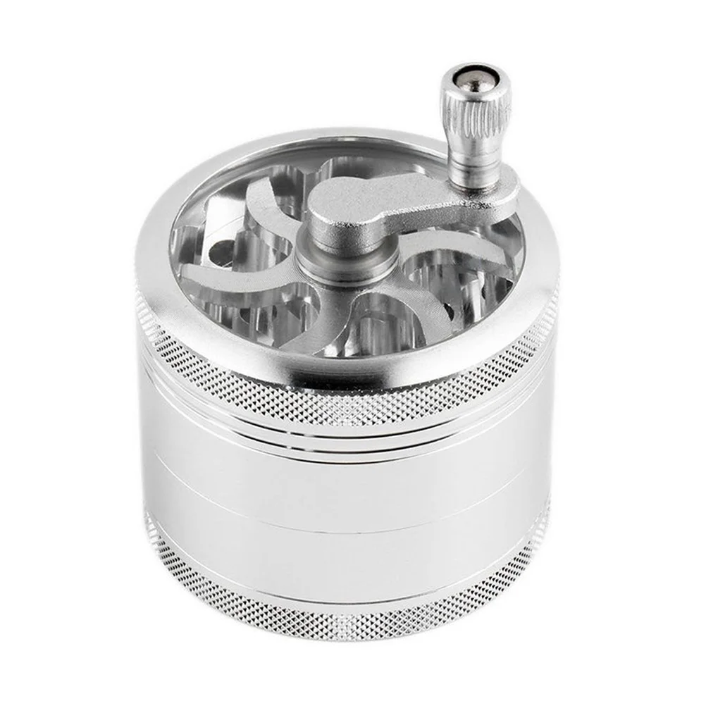 4 Layers Tobacco Spice Grinder Herb Weed Grinder with Mill Handle