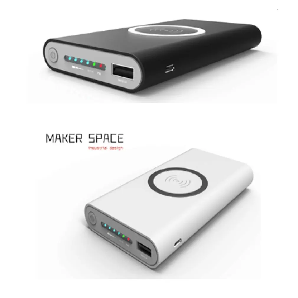 8000mAh USB Power Bank External Battery Quick Charge Wireless Charging Pad Powerbank Portable Mobile Phone Charger