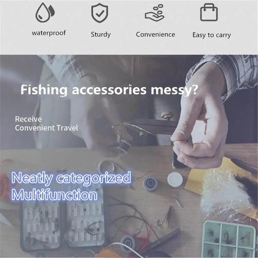 Mounchain 12 сеток портативная коробка для рыболовных снастей многофункциональная