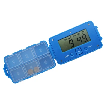 

opening promotion-Daily 6 Times Tablets Pill Box Medicine Pill Case Organizer Led Timer Reminder Storage Pill Dispenser Alarm Cl