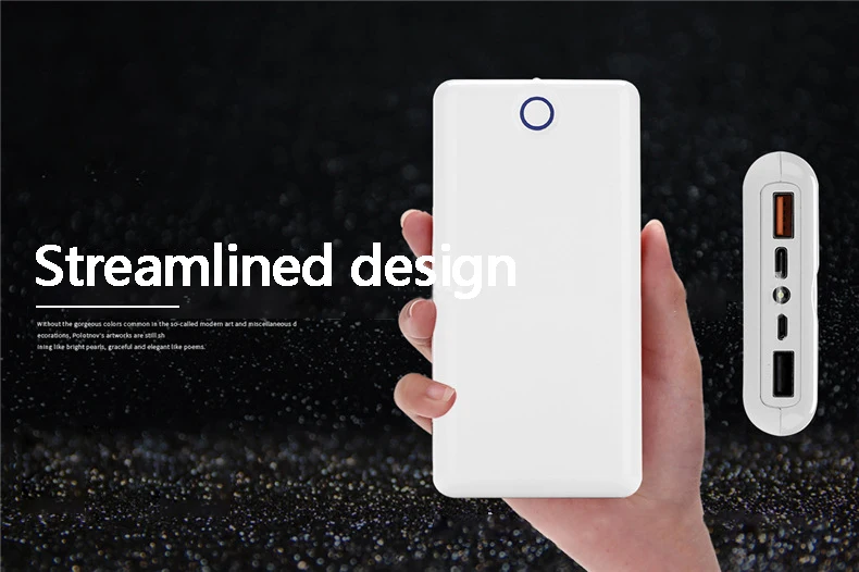 20000 mAh банк питания USB C QC 3 0 портативное зарядное устройство двойной внешний
