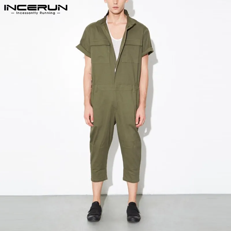 NEW Vacation Men Casual Jumpsuit Dungarees Jumpsuits Male Overalls