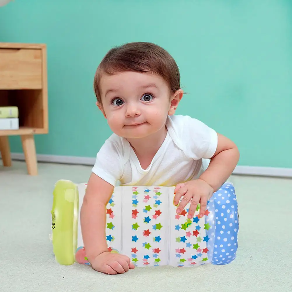 

Newborn Crawling Auxiliary Training Equipment Infant Inflatable Plastic Drum Baby Crawling Practice Tube Baby Early Education