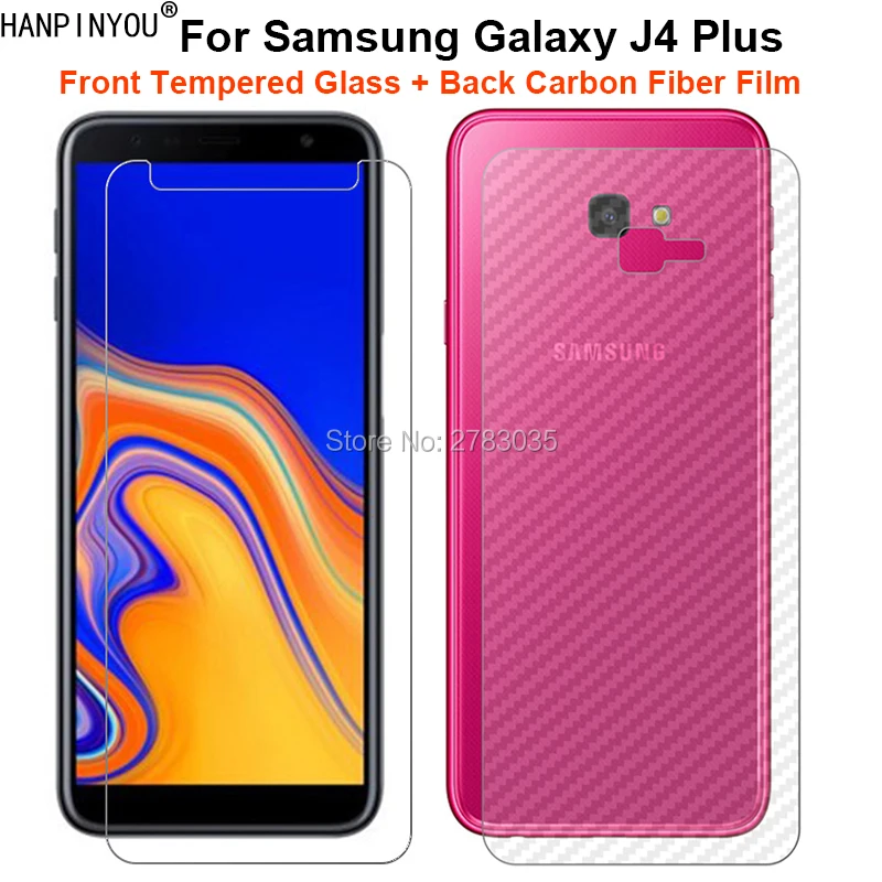 Для Samsung Galaxy J4 Plus 6 0 &quot1 комплект = мягкая задняя пленка из углеродного волокна +