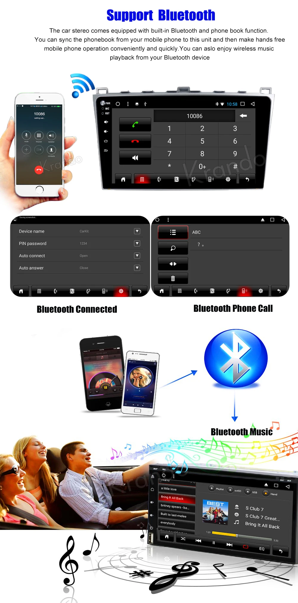 Flash Deal Krando Android 8.1 10.1" Full touch car navigation system for Mazda 6 ruiyi ultra 2008-2012 multimedia player gps wifi Bluetooth 4