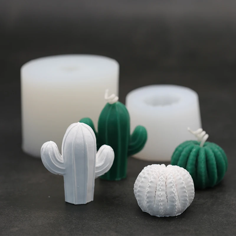 

Candle Mold Cactus Succulent plants Geometric Diamond Flower Pot Silicone Mold Suitable for making aroma candles Gypsum Crafts