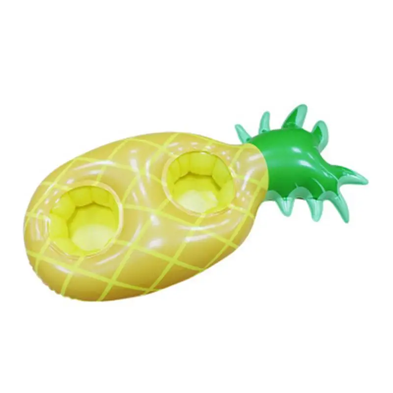 

Swimming Party Pineapple Shape Double Seat Cup Holder Drink Coaster Double Holder Pineapple Shape Inflatable Drink Coaster