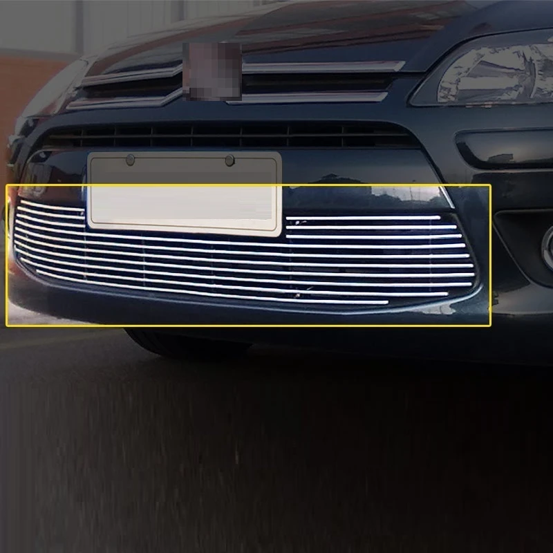

Modified Front Bumper Grille Exterior High-Grade Modification Sticker Strip Mouldings Car Styling 09 10 11 FOR Citroen C4