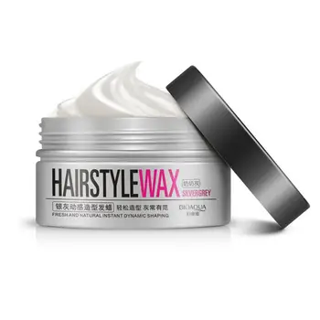 

100g Silver Grey Hair Styling Clay Mud Hairstyle Wax Cream Quick Dry Modeling Easy To Styling Natural Fluffy Gel