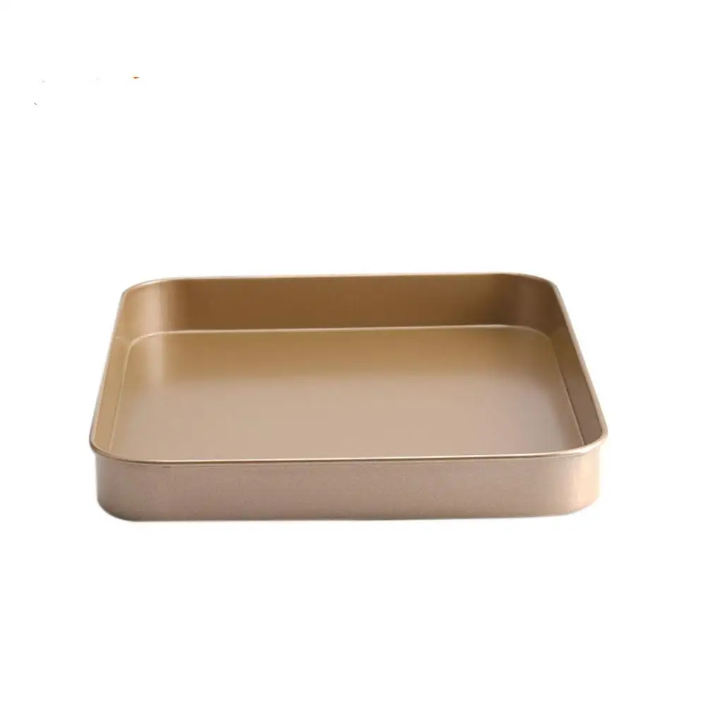 

Adeeing 10Inches Gold Color Rectangle Carbon Steel Non-Stick Cake Bread Baking Tray