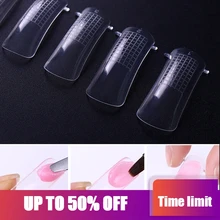 

MAFANAILS 100PCS Dual Nail Forms Acrylic Nail System Forms Full Cover Polygel Uv Gel Nail Tips Clear Fake DIY Nail Molds