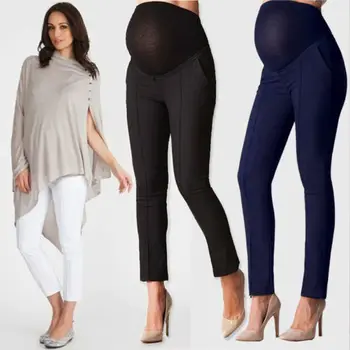 

2019 Elastic Belly Protection Maternity Pregnant Leggings Pant Trouser Pencil Pant Pregnancy Clothings High Waist Long Pant