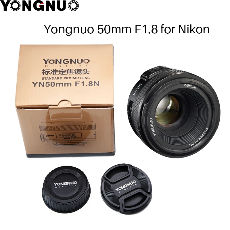 

YONGNUO YN50mm F1.8 Large Aperture Auto Focus Lens For Nikon D800 D300 D700 D3200 D3300 D5100 D5200 D5300 DSLR Camera Lens