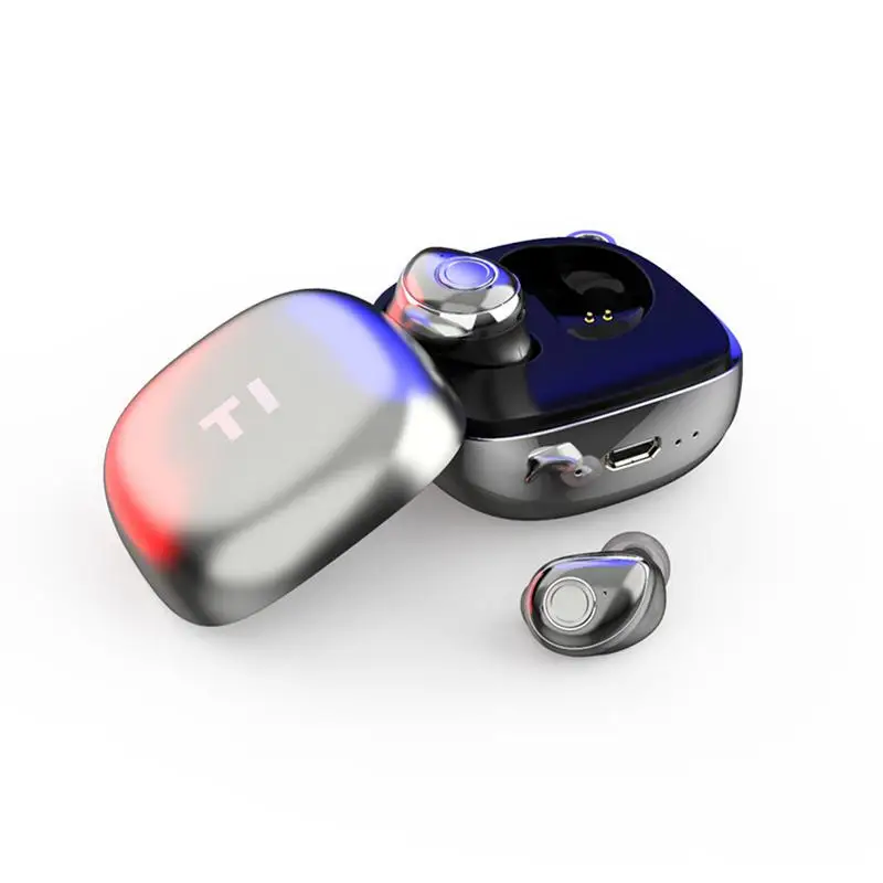 

T1 Wireless Binaural Bluetooth Headset 5.0 Waterproof Noise Reduction Mini Invisible Earbuds In-ear Running Sports Earphone