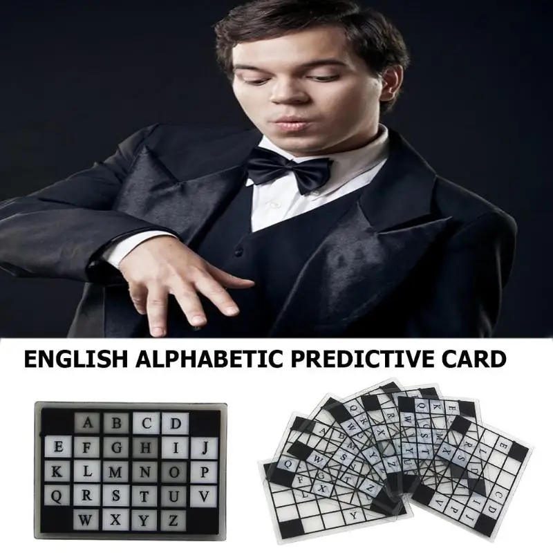 

Predictive Cards Set English Letter Performance Props Funny Tricks Professional Close Up Playing Cards Toys toys for children