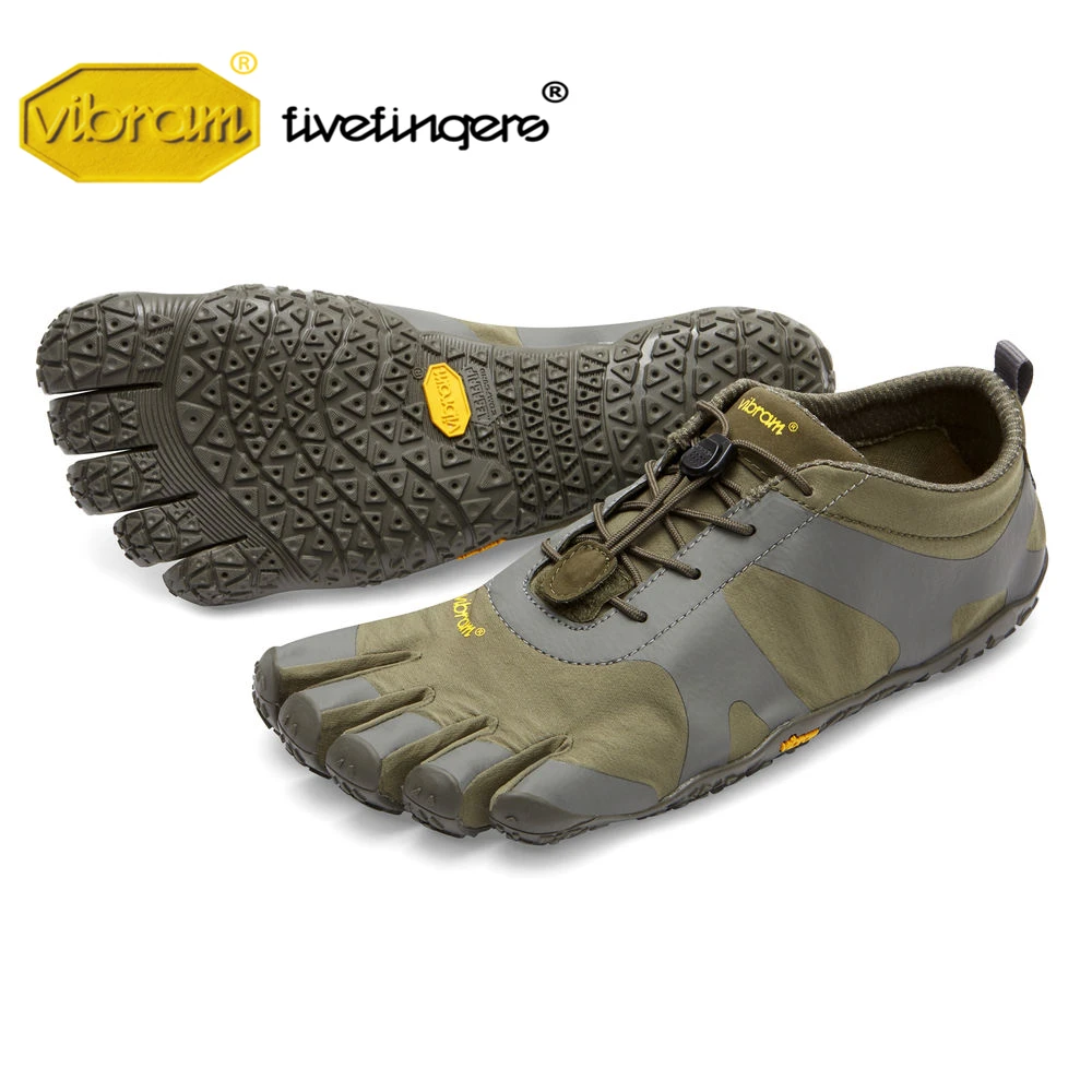 Vibram Fivefingers V-Alpha De La Zapatilla De Deporte De Los Hombres Cross-country Running Al Aire Libre Cinco Dedos Color Militar Cinco Dedos Zapatos Parkour Aventura