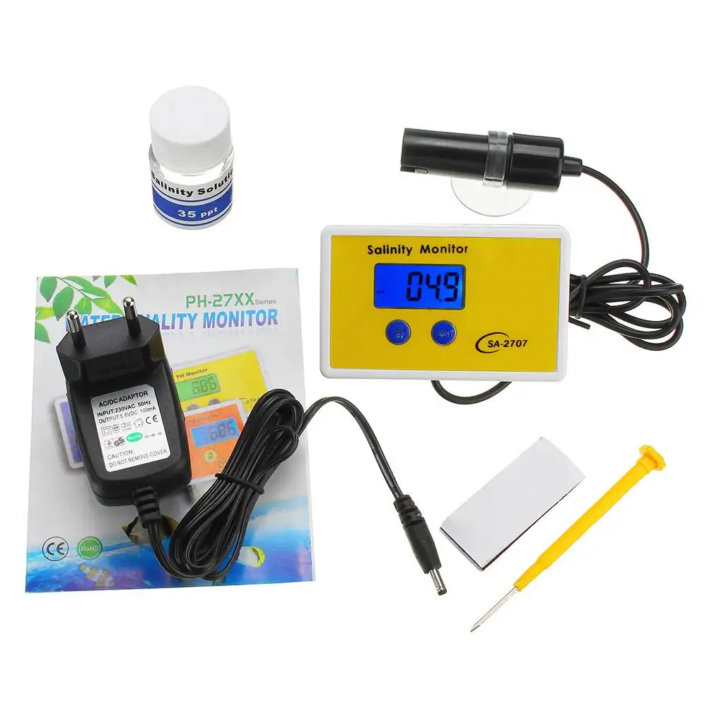 

Salinity PH Monitor 0.1ppt Resolution Online Salinity Monitor Water Quality Online Analyzer Tester
