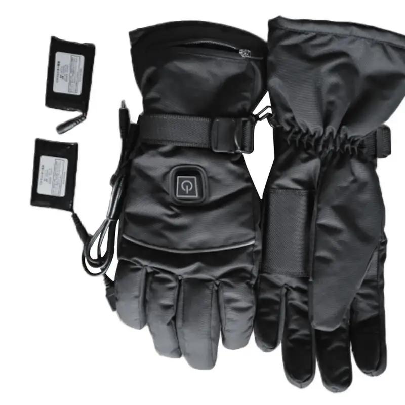 Waterproof Heated Gloves Battery Powered USB Charging Electric Outdoor Sports Skiing Gloves Full Five-Finger Warm Glove