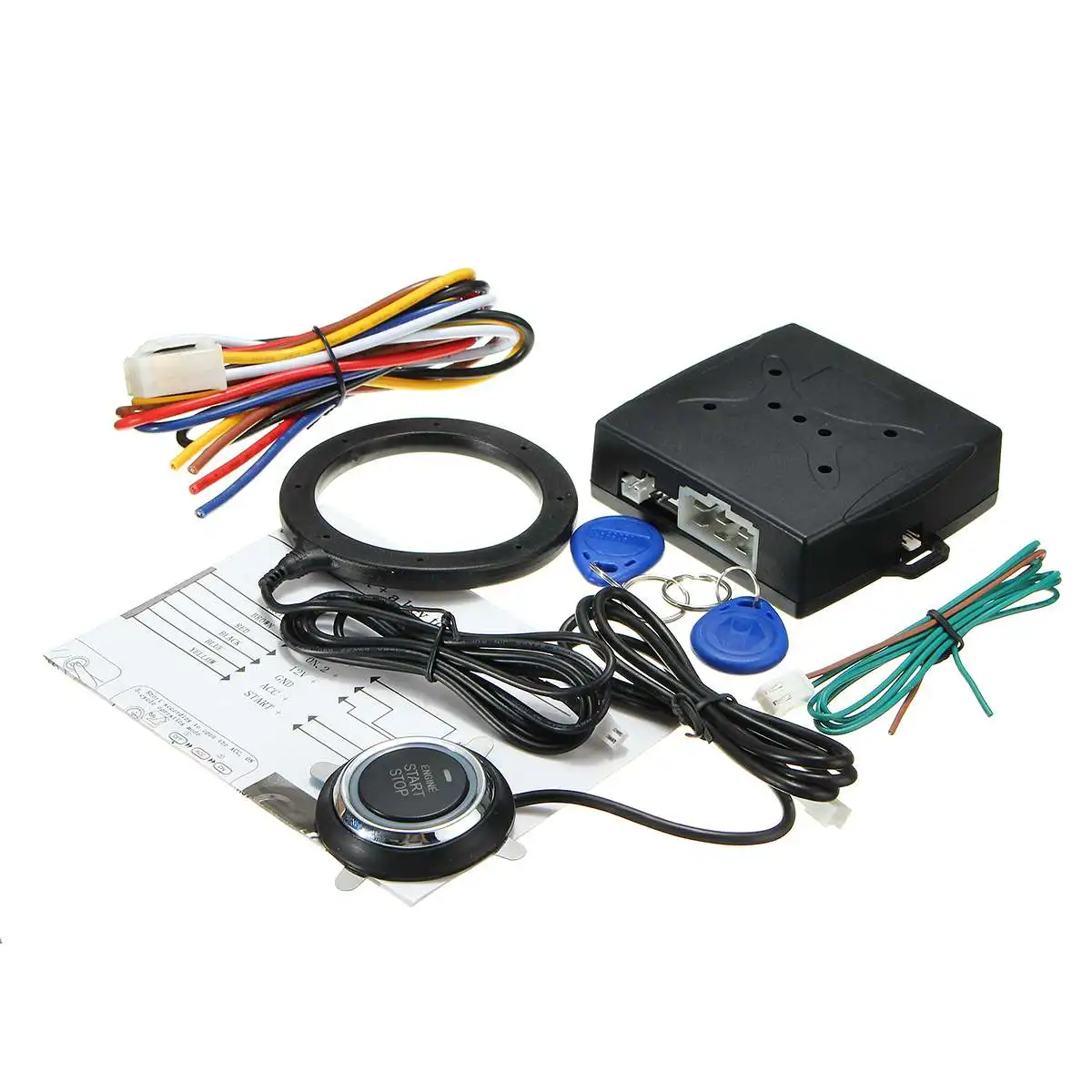 

RFID START STOP Engine System Push Button Keyless Entry System With Start-stop Button Car Alarm Remote Engine Start Button