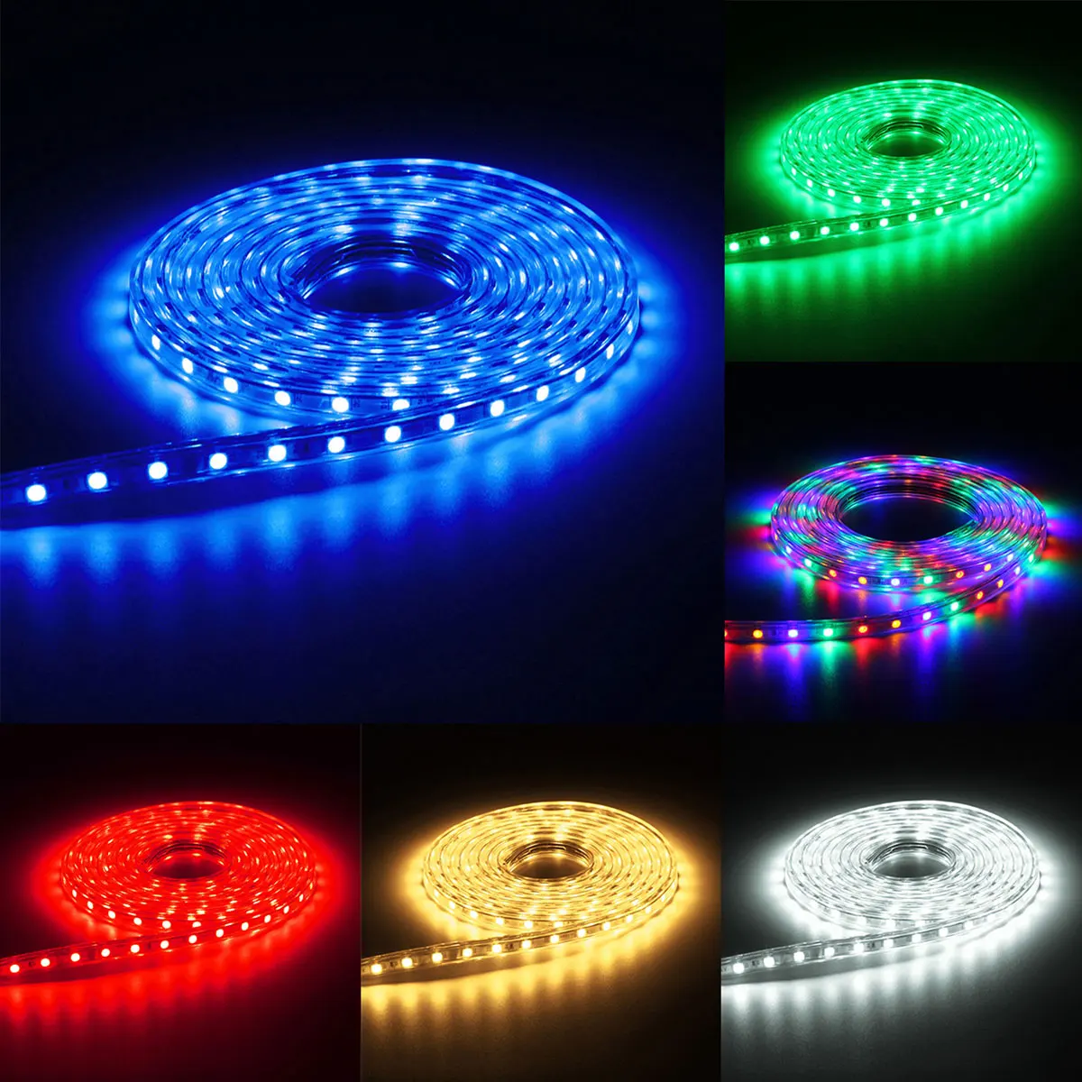 220 V 300 CM 5050 светодиодный SMD открытый IP67 Водонепроницаемый RGB 5050 SMD 60 Светодиодный s/M гибкие ленты канат полосы света вечерние сад