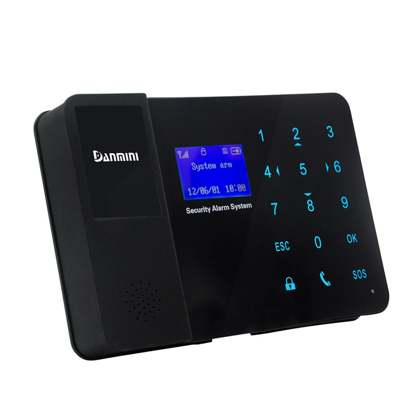 

DANMINI Wireless GSM Alarm Smart Home Security GSM Alarm System Kits Remote Control Infrared Motion Sensor Door Sensor Siren