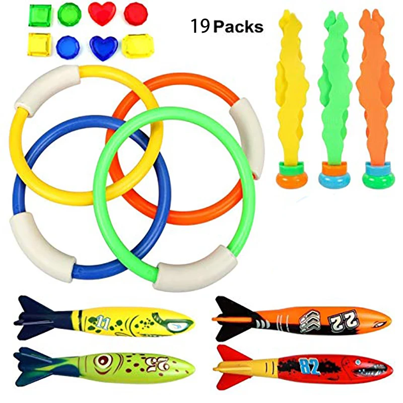 19 шт. игрушка для дайвинга красочный набор для погружения виды оборудования для дайвинга культивирующие Детские Обучающие спортивные