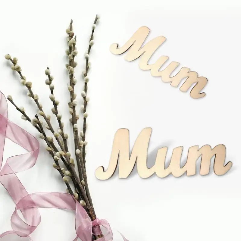 5 шт. табличка с надписью Mum деревянная доска Праздничный Орнамент на день матери
