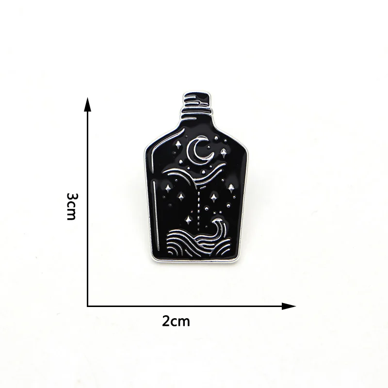 Дрейфующий броши в виде бутылки песочных часов звезда эмали штырь для детей штырь отворотом шляпа булавки "Сумка" джинсовая куртка Для женщин брошь значок на SC4738
