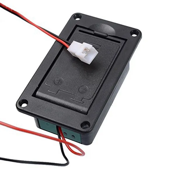 Active Bass Guitar Pickup 9V Battery Boxs/Holder/Case/Compartment Cover With Metal Contacts Spring And 2 Pin Plug with Cable Active Bass Guitar Pickup 9V Battery Boxs/Holder/Case/Compartment Cover With Metal Contacts Spring And 2 Pin Plug with Cable