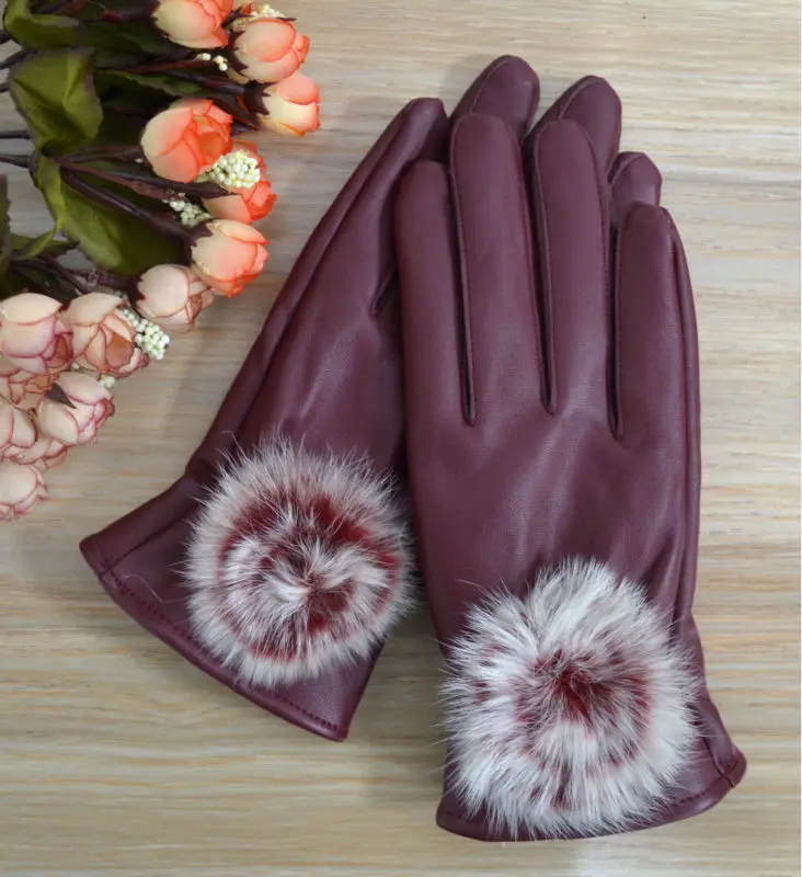 Горячая Распродажа, женские перчатки, зимние кожаные перчатки для рук, зимние перчатки с сенсорным экраном