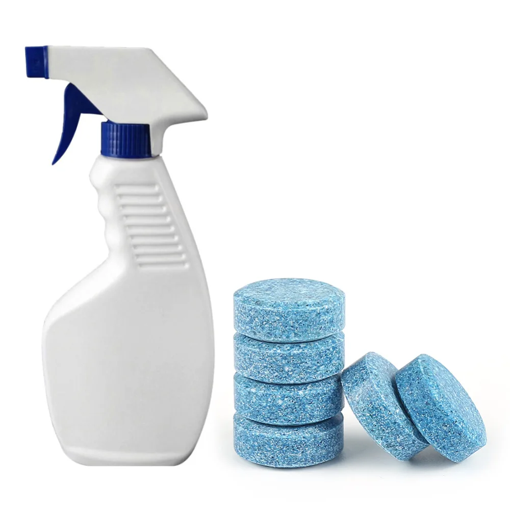 10pcs/Set Multifunctional Concentrated Effervescent Tablet Blue Glass Window Cleaner For Auto and Household Cleaning