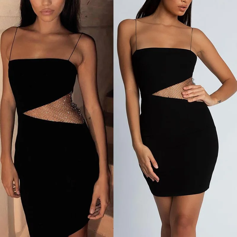 

Sexy Ladies Casual Sleeveless Mini Dress Slim Bodycon Clubwear Evening Summer
