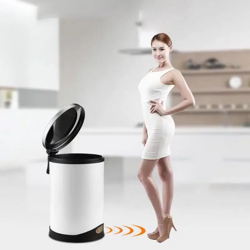 

Intelligent Induction Trash Can Household Automatic Induction Stainless Steel Extension Foot Touch Induction Trash Can Storage