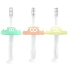 Силиконовая Мягкая волосяная учебная зубная щетка Детская зубной гель детский молочный набор зубных щеток 0-3 лет мягкая щетина BPA бесплатно
