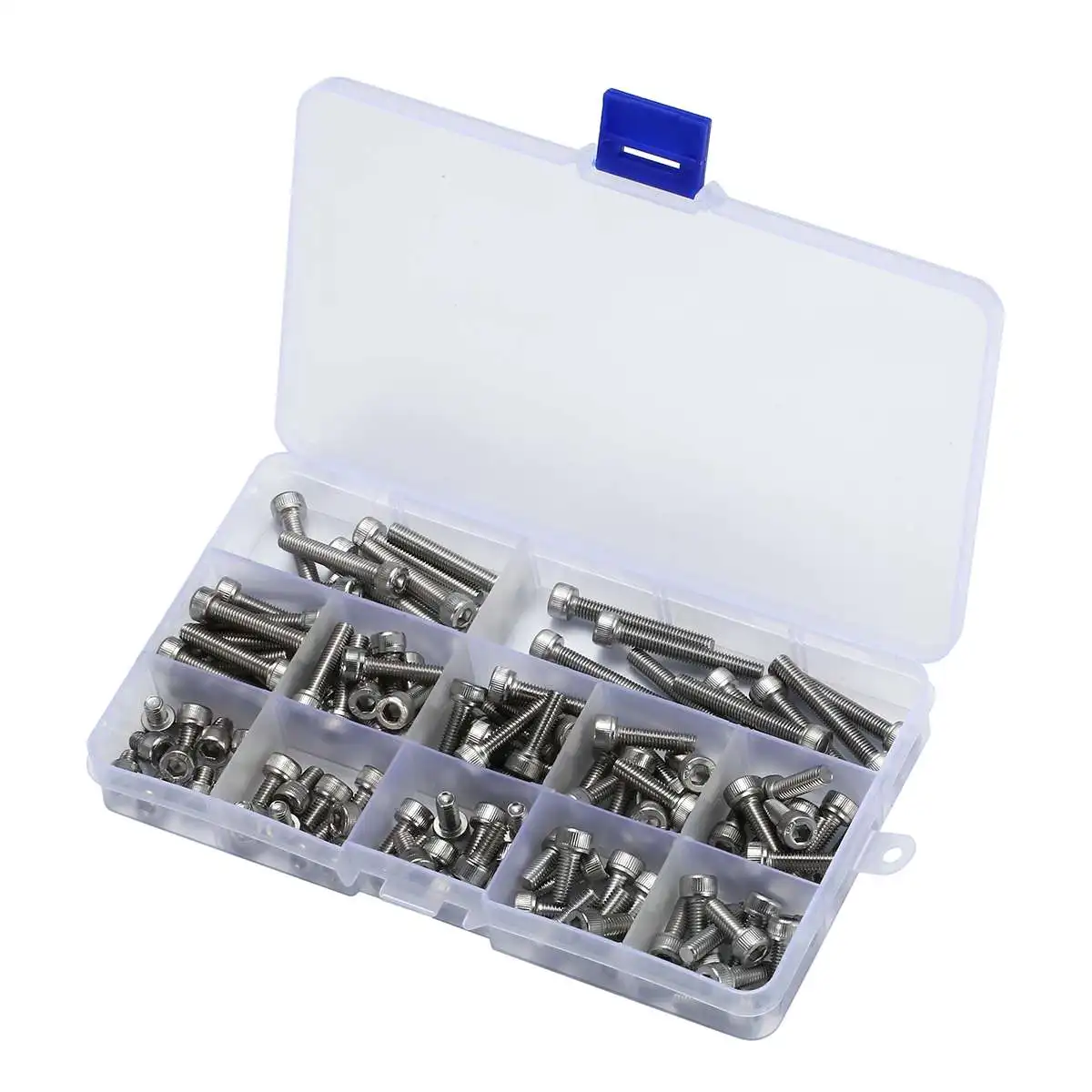 

120Pcs M5 304 Stainless Steel Hex Socket Cap Head Screw Bolts Assortment Set