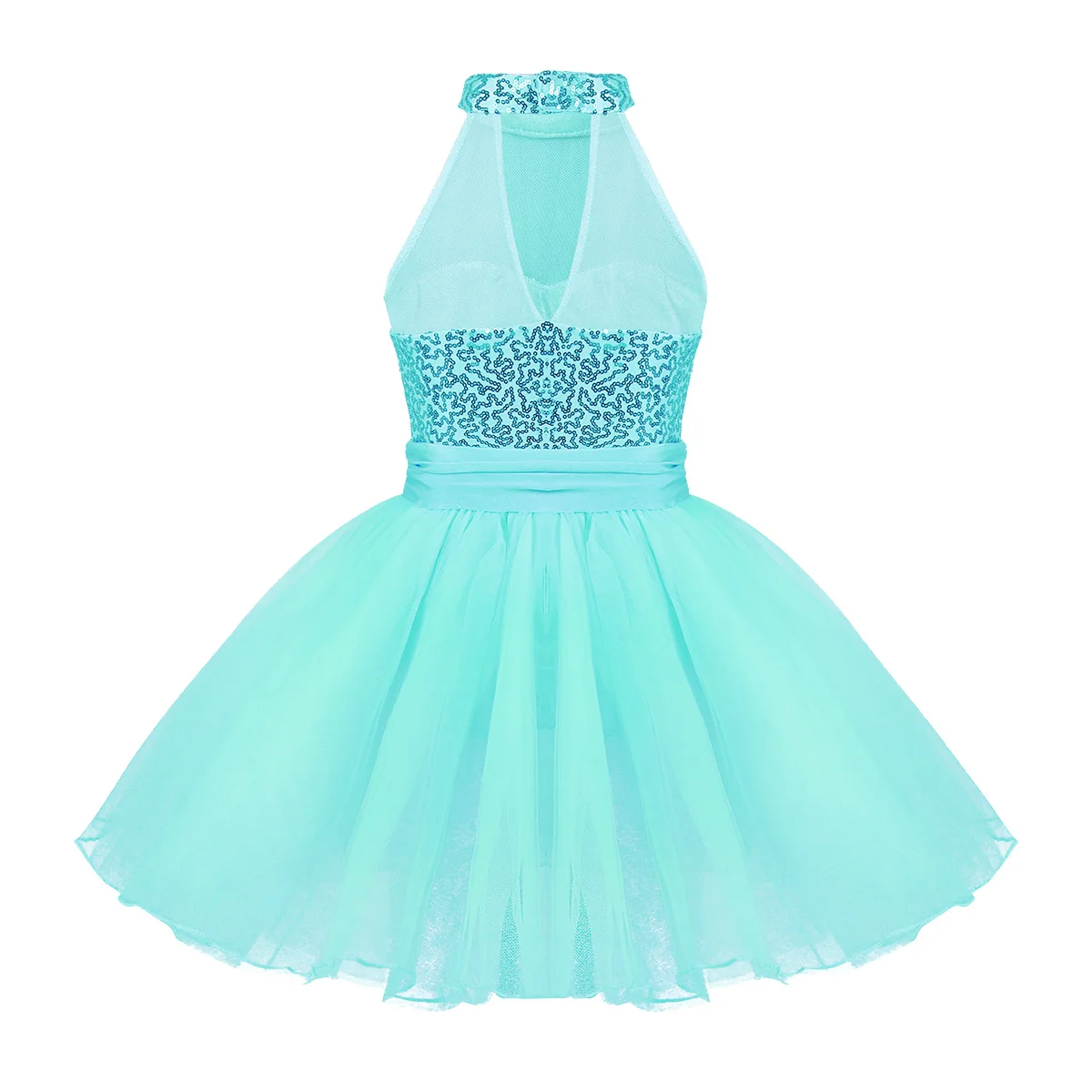Children Sequins Fancy Costume Cosplay Girls Ballet Tutu Dress Ballet Dance Leotard Performance Stage Gymnastic Exercise Dress