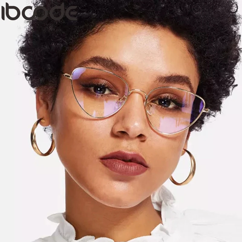 

iboode Cat Eye Reading Glasses Men Women Vintage Retro Plain Mirror Fashion Optical Eyeglasses Unisex Gafas De Lectura Glases